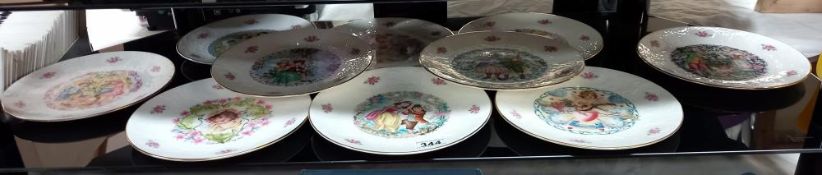 A quantity (10) of Royal Doulton Valentine plates ranging from 1976 through to 1985