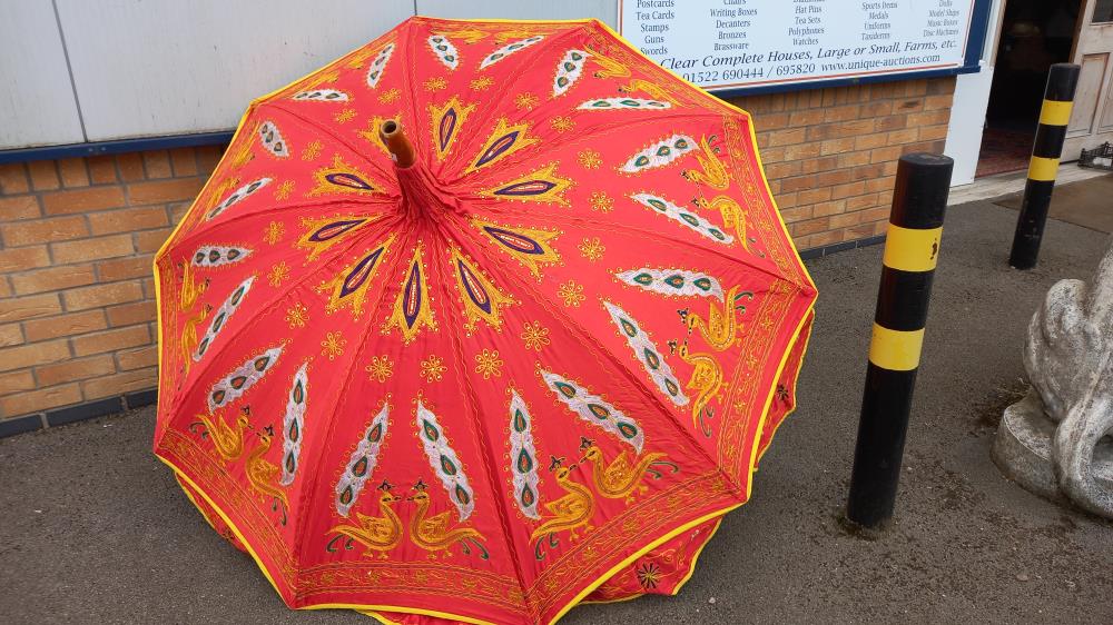 A large Indian parasol COLLECT ONLY