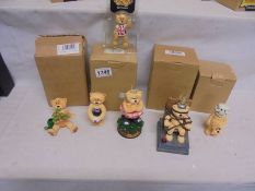 Four boxed Bad Taste Bears and two unboxed.