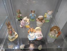 Eight Beswick Beatrix Potter figurines including Simpkin.