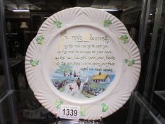 A Belleek 'Irish Blessing' plate.