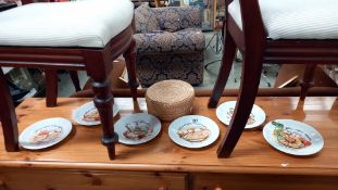 6 L'Hirondelle French plates with basket