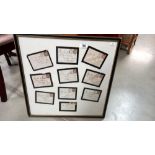 A framed and glazed penny red letter display COLLECT ONLY