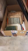 A box of old Ruston, Hornsby 7 other engineering books etc.