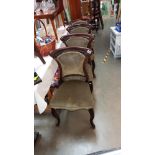 A set of 4 Victorian dining chairs