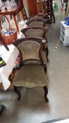 A set of 4 Victorian dining chairs