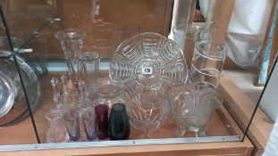 A good selection of glassware including vases etc