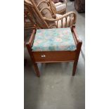 An Edwardian piano stool with music books COLLECT ONLY