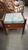 An Edwardian piano stool with music books COLLECT ONLY