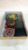 A rare Edward Sharp and Sons space explorer sweet tin and other tins etc