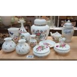 A quantity of Coalport, Aynsley and Wedgwood vases, dishes etc