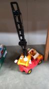 A large vintage Fisher Price crane lorry COLLECT ONLY