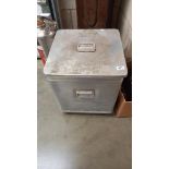 A Grundy bin aluminium bin on casters (43cm x 43cm x 51cm tall) COLLECT ONLY