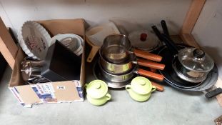 A set of Prestige saucepans & 2 Le Creuset lidded bowls etc. COLLECT ONLY