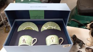 A boxed set of 2 Wedgwood Millenium cups and saucers