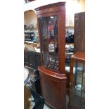 A mahogany corner cabinet, COLLECT ONLY