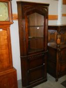 An oak corner cupboard, COLLECT ONLY.