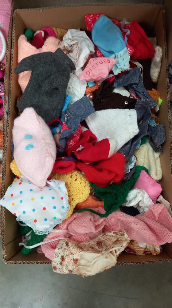 3 boxes of dolls, dolls clothes etc, contains 3 Barbies - Image 6 of 8