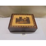 A Victorian Tunbridge ware box, 21.5 x 16.5 x 6.5 cm.