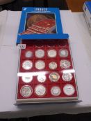 A collection of 16 silver coins, mainly UK.