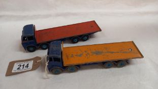 2 Dinky Foden type 1 and type 2 cab