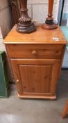 A small pine cupboard with door & 1 drawer COLLECT ONLY