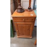 A small pine cupboard with door & 1 drawer COLLECT ONLY