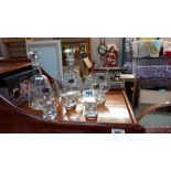 A boxed set of 4 Dartington glasses and 2 decanters