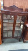 An Edwardian mahogany display cabinet COLLECT ONLY