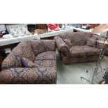 A pair of 2 seater settees COLLECT ONLY