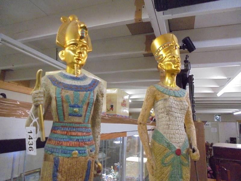 A pair of tall Egyptian figures. COLLECT ONLY. - Image 2 of 2