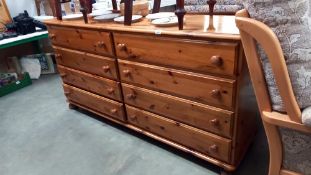 A solid pine side by side 8 drawer chest of drawers COLLECT ONLY