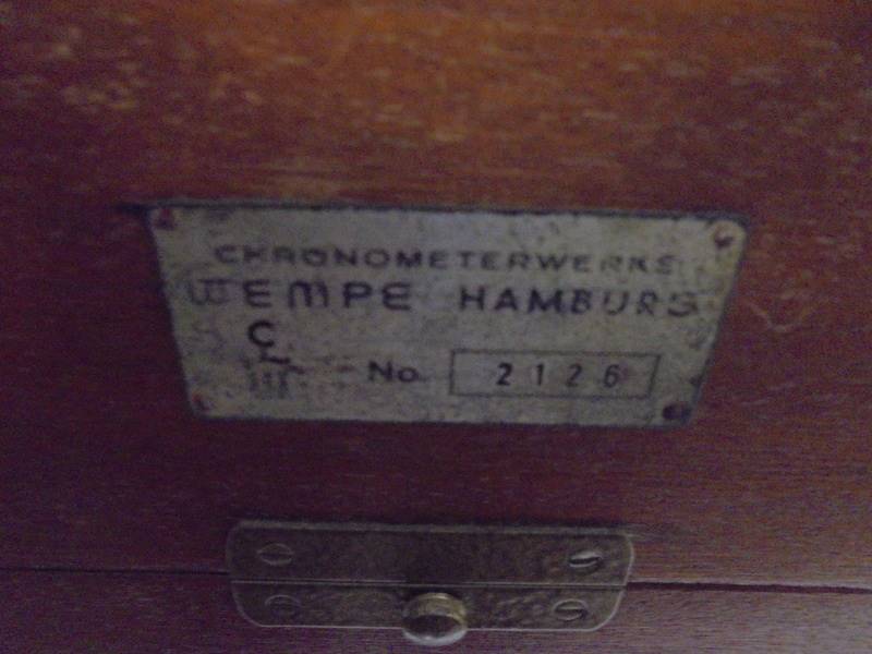 A mahogany cased Wempe Hamburg chronometerwerke and two shipping related books. - Image 2 of 5