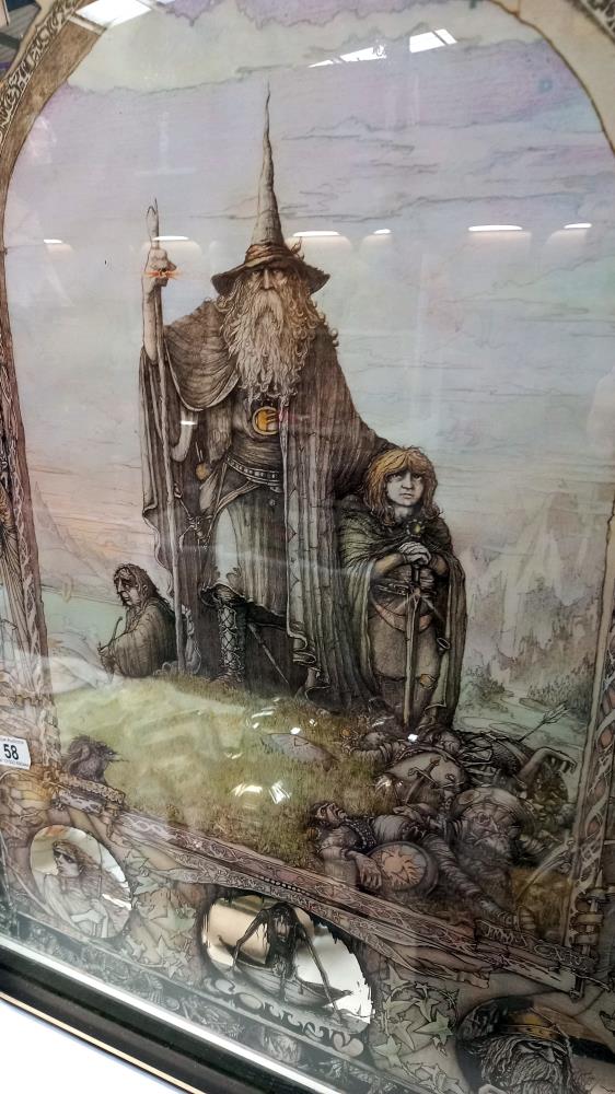 A rare 1976 Jimmy Cauty Lord Of The rings mirror COLLECT ONLY - Image 2 of 6