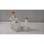 Royal Worcester figure 'coming of age' and Coalport figure 'Crystal'