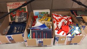 A mixed lot of football ephemera including cards, pennants, books, programmes & Nottingham Forest