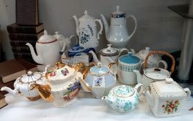 A quantity of teapots, Noritaki, Wedgwood, Sadler & Royal Albert etc. COLLECT ONLY