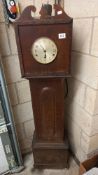A long case clock, 143cm high, COLLECT ONLY