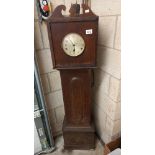 A long case clock, 143cm high, COLLECT ONLY