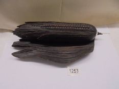 A Black Forest double inkwell in the form of a sweet corn.