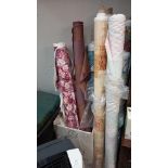 10 rolls of curtain fabric (over 200 metres) COLLECT ONLY