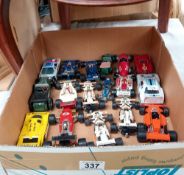 A good selection of unboxed diecast mainly 1970's Corgi racing cars etc including Polistil