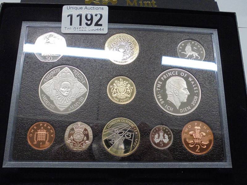 A boxed Royal Mint 2008 elizabeth Regina coin set. - Image 2 of 2