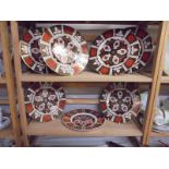 A set of six Abbeydale Chrysanthemum plates (28cm) and a Burtondale dinner plate.