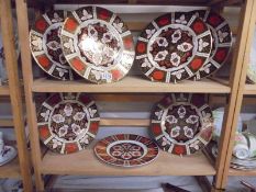 A set of six Abbeydale Chrysanthemum plates (28cm) and a Burtondale dinner plate.
