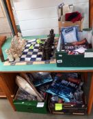 A complete Harry Potter Deagostini chess set, plus extra pieces, issue 60 of the magazines is