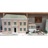 A large Doll's house Manor house 2002 with contents COLLECT ONLY