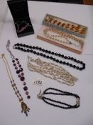 A mixed lot of good quality necklaces.