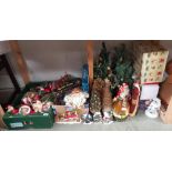A quantity of Christmas decorations including small Christmas trees & lights etc. COLLECT ONLY