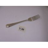 A Georgian silver fork, 2.25 ounces.